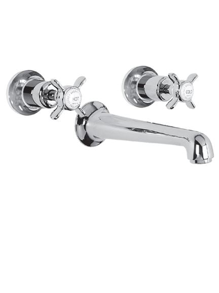 Lefroy Brooks LB1212 Classic Wall Mounted Three Hole Basin Mixer