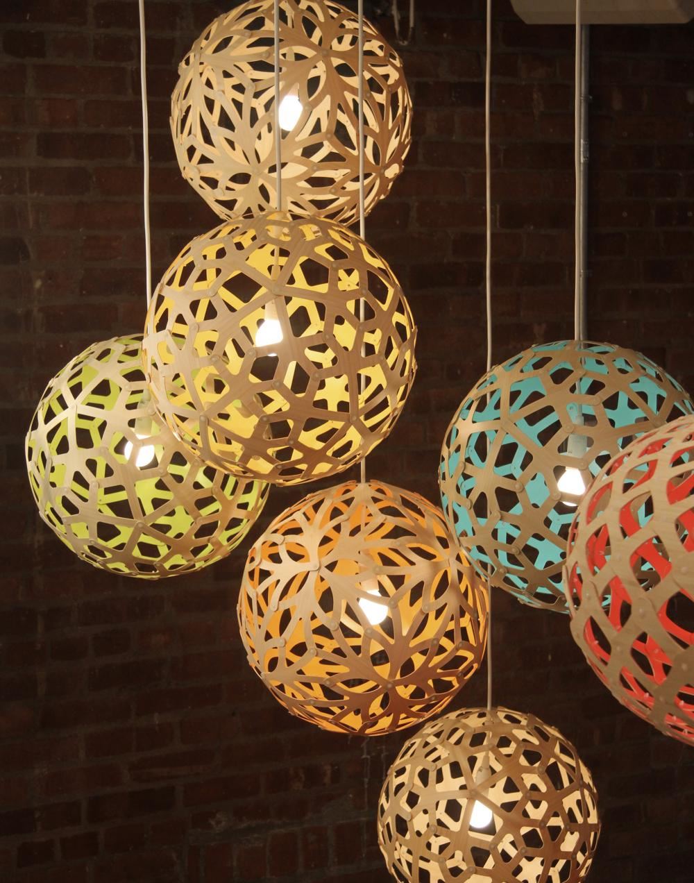 David Trubridge Coral Pendant Light - Colour Inside
