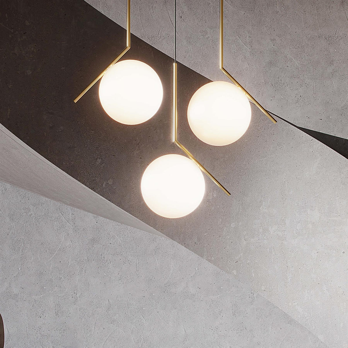 Flos IC 10 Anniversary Pendant Light - 24K Gold Plated