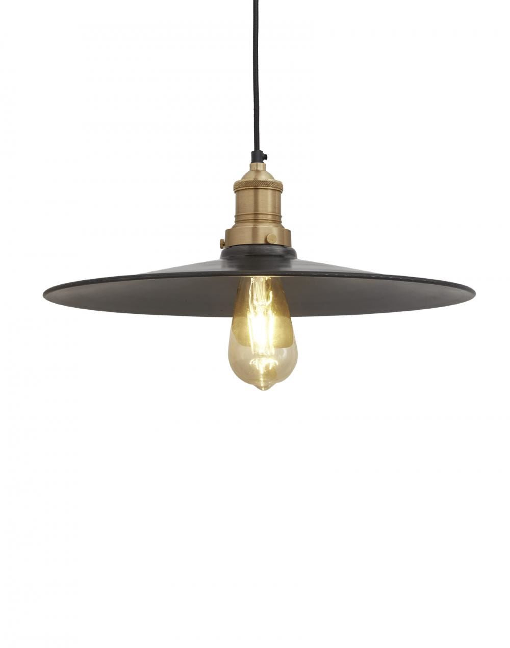 Industville Brooklyn Antique Flat Industrial Pendant Light