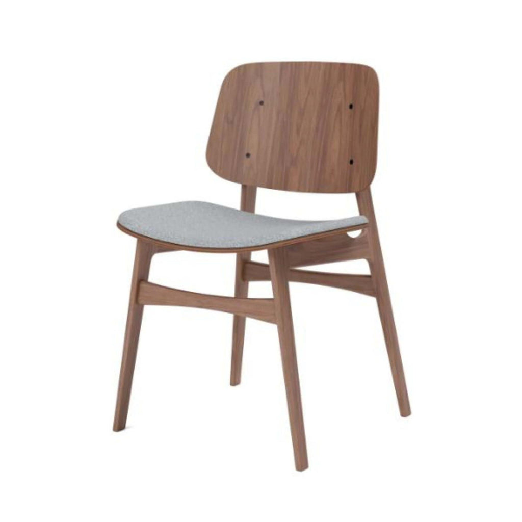 Fredericia Soborg Wood Base Chair with Upholstered Seat