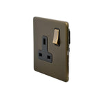 Soho Lighting Eton Collection Bronze 13A 1 Gang Switched Socket