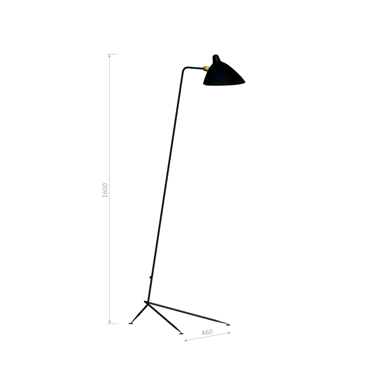 Serge Mouille Lampadaire Droit Wall Lamp