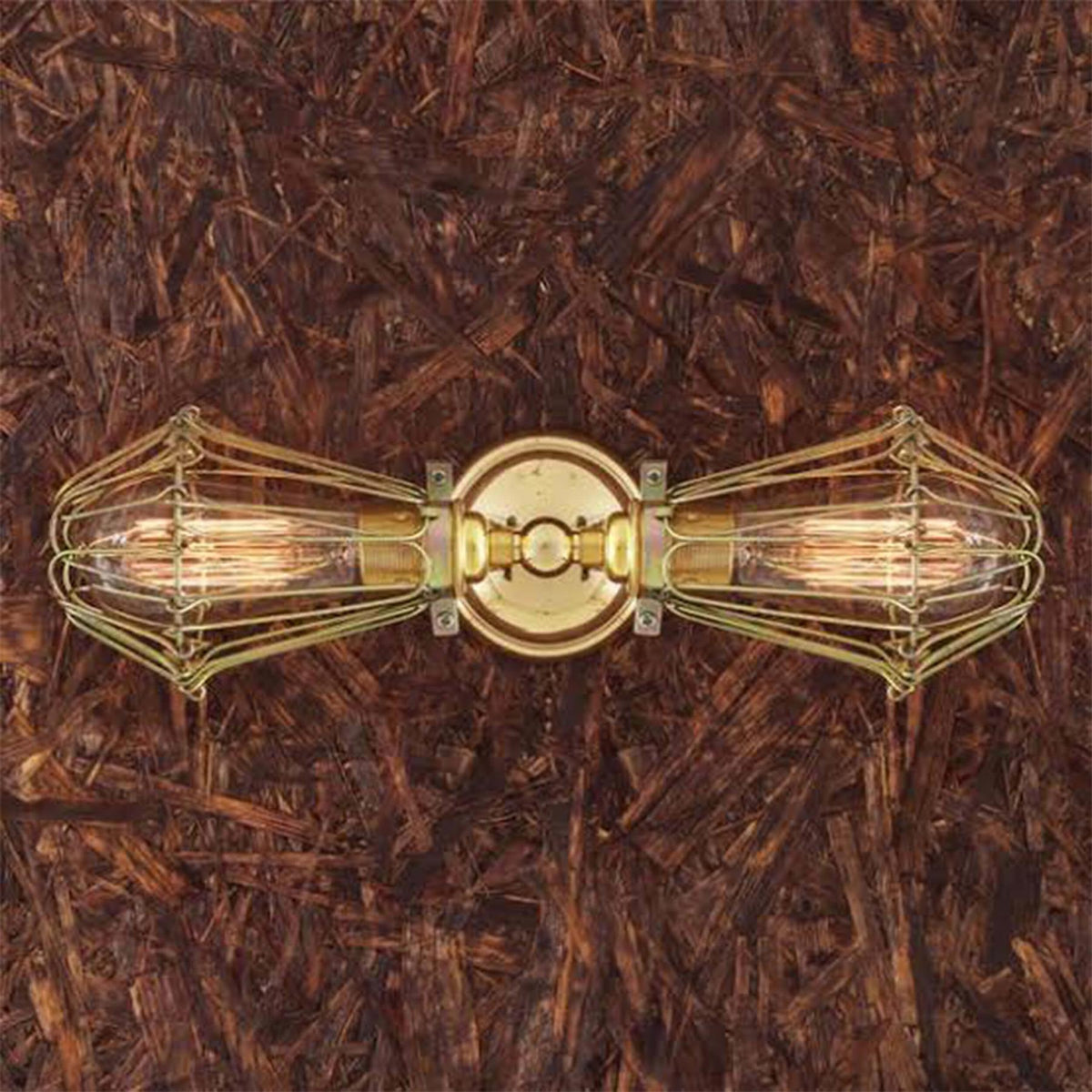 Mullan Lighting Praia Vintage Double Cage Wall Light