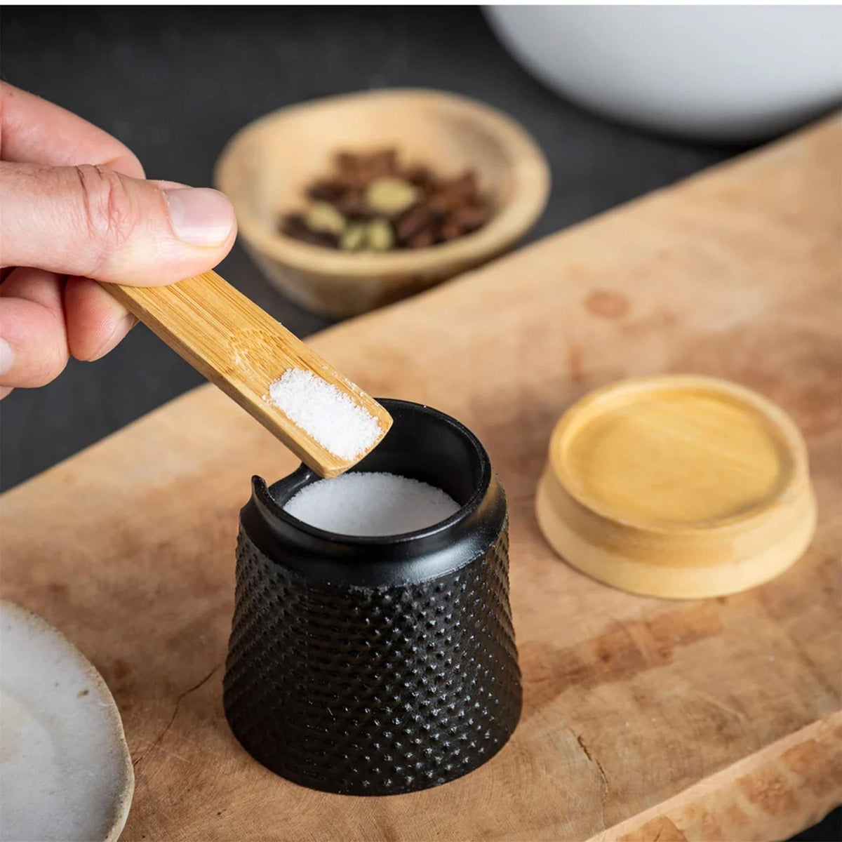 Peugeot Bali Black Cast Iron Salt Cellar