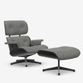 Vitra Eames Contemporary Lounge Chair and Footstool in Black Chestnut