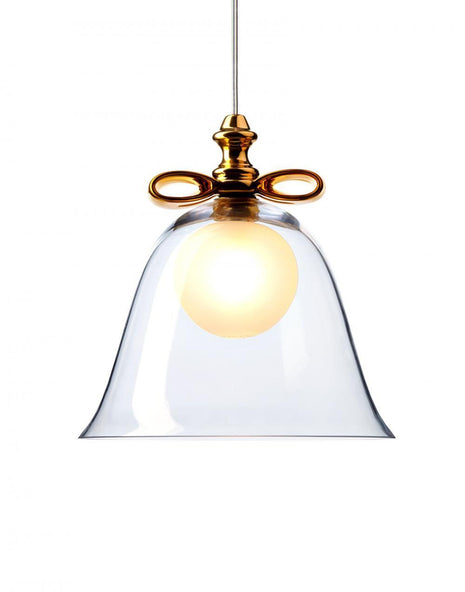 Outlet Moooi Bell Ribbon pendant light - Small - Gold Bow - White