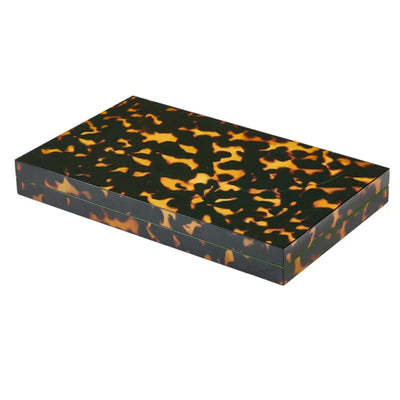 B-Stock Addison Ross Backgammon Set - Tortoiseshell Lacquer