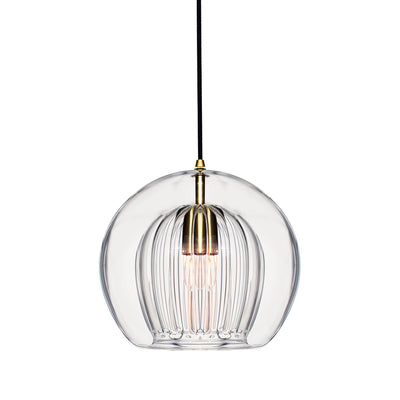 Ex-Display Marc Wood Pleated Crystal Pendant Light - Small, Clear