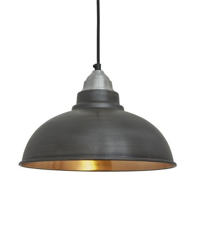 Outlet Industville Old Factory Vintage Pendant Light - Dark Pewter and Copper