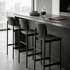 Fredericia Plan Bar Stool with Metal Legs