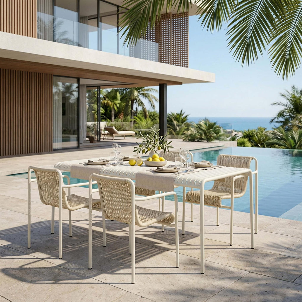 HAY Palissade Cord Garden Dining Set - Medium - Curated by Holloways of Ludlow