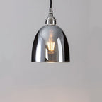 Outlet Old School Electric Bell Blown Pendant Light : Smoked
