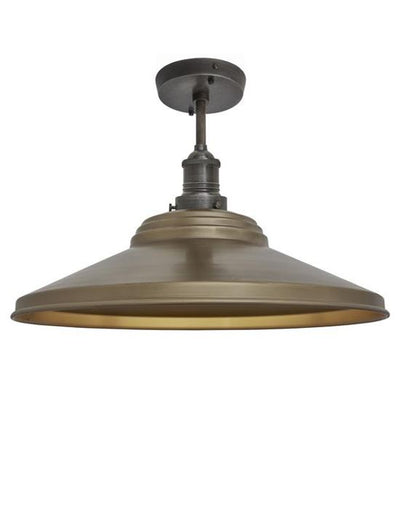 Industville Brooklyn Flush Ceiling Light - Step Shade