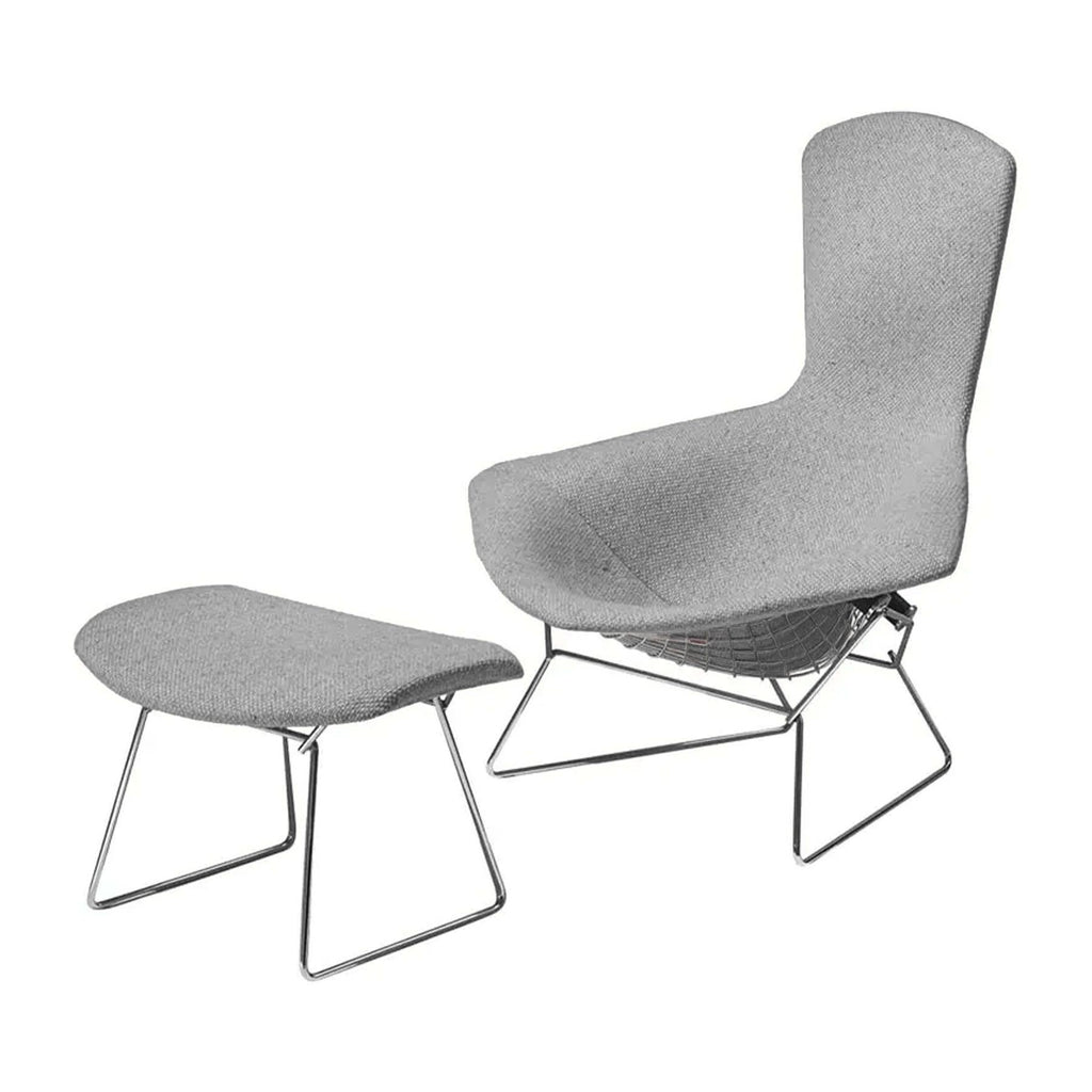 Knoll Bertoia Armchair High Back with Ottoman