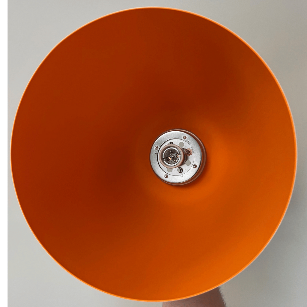 Outlet Glass Notte pendant - opal white, orange interior - S3