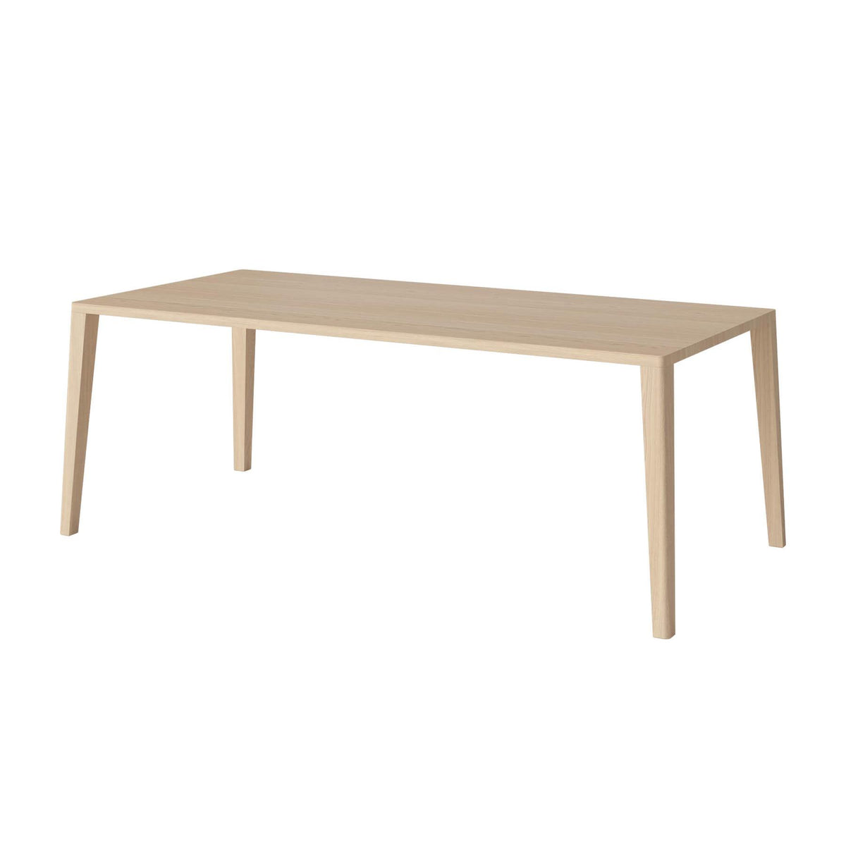 Outlet Bolia Graceful Dining Table - 220cm x 95cm, White Oiled Legs, without Extension Leaves