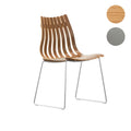 B-Stock Fjordfiesta Scandia Junior Chair - Oak, Satin Chrome Base