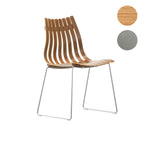 B-Stock Fjordfiesta Scandia Junior Chair - Oak, Satin Chrome Base