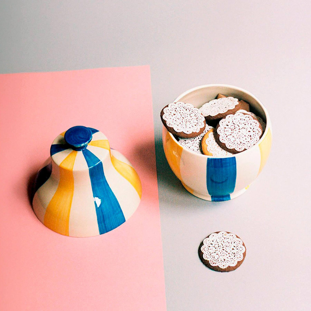 HAY Sobremesa Stripe Cookie Jar