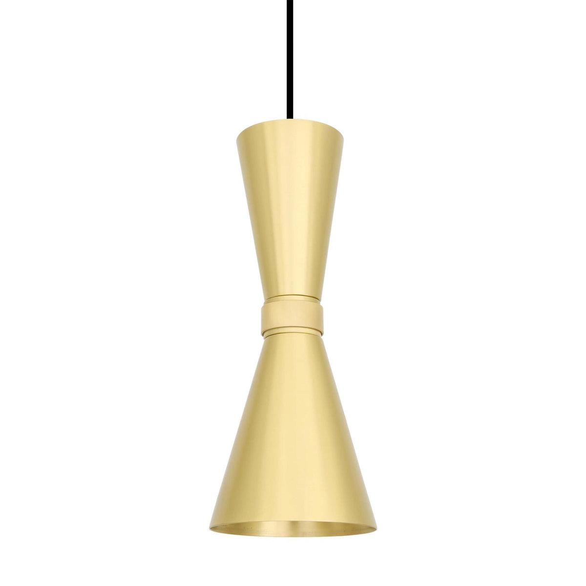 Mullan Lighting Amias Mid-Century Brass Pendant Light