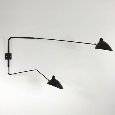 Serge Mouille Applique Pivotants 2 Rotating Arms Wall Lamp