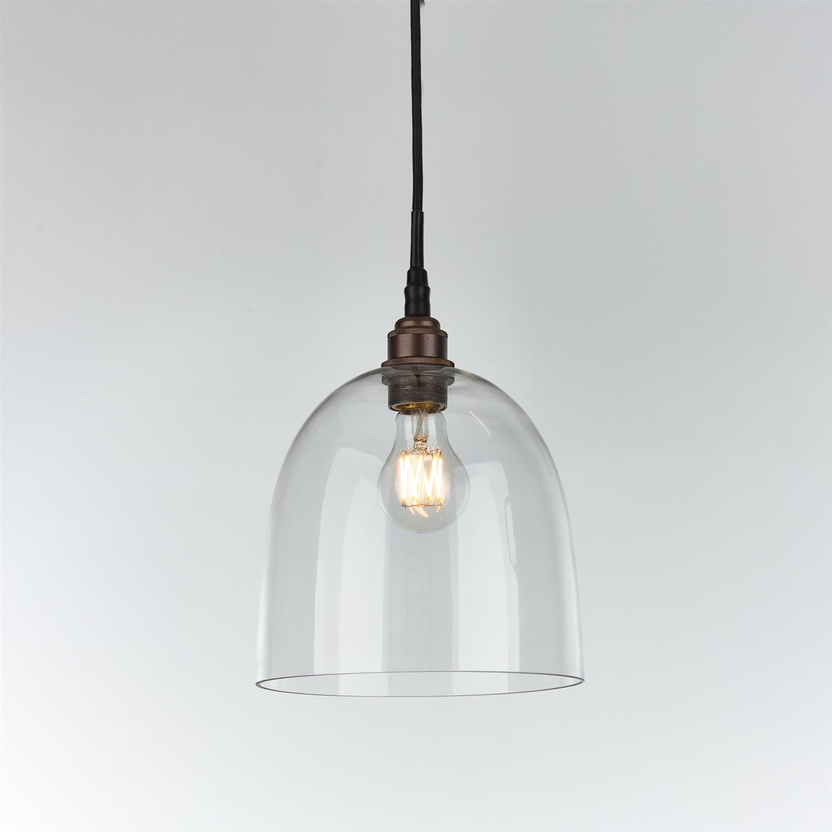 Old School Electric Bell Blown Glass Pendant : Bathroom Version