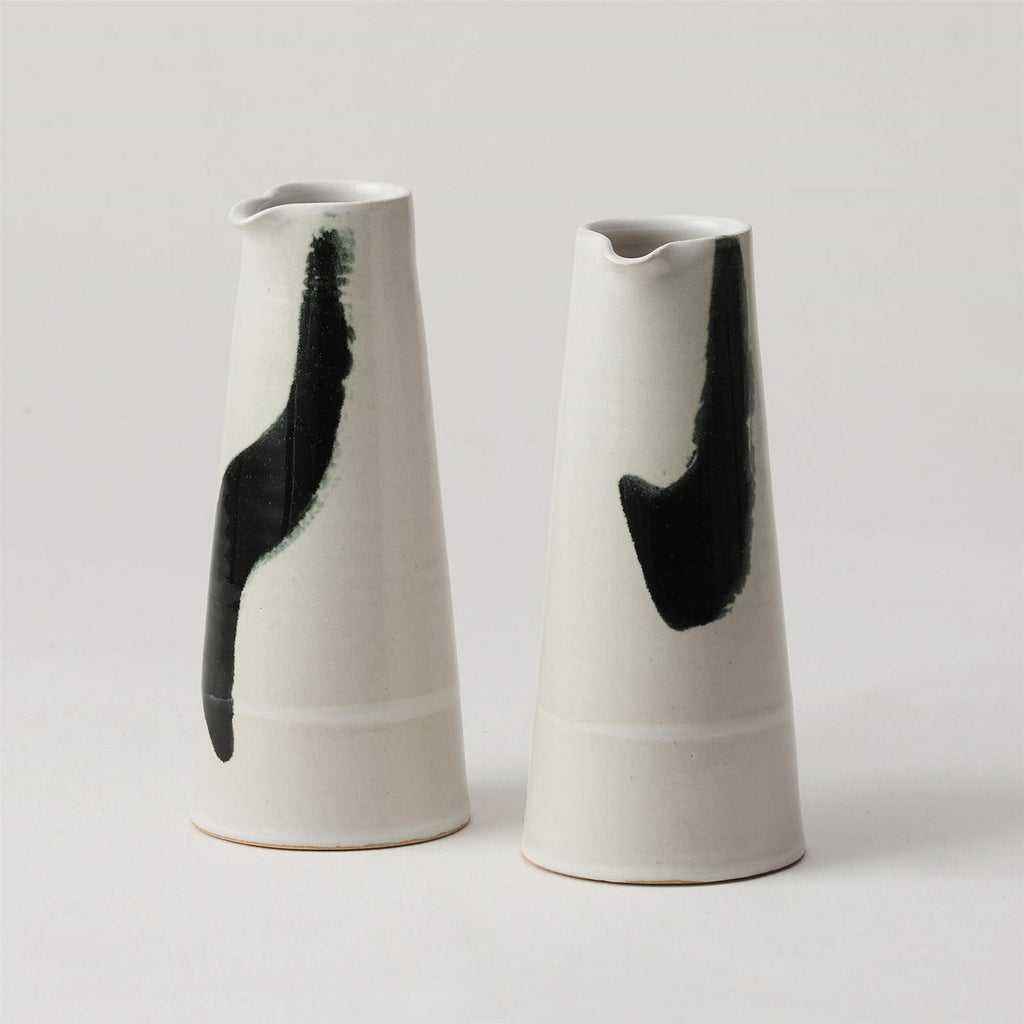 Kitty Ward Ceramic Jug / Vase, Black on White : Holloways of Ludlow 40th Birthday Limited Edition