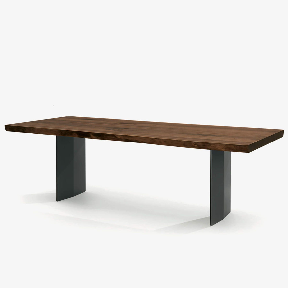 Outlet Riva 1920 plank natura table walnut split leg 220cm straight sides