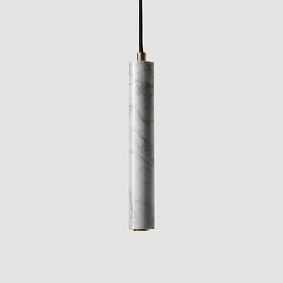 Ex-Display Bentu Bang Pendant Light in White Marble with Brass Fitting