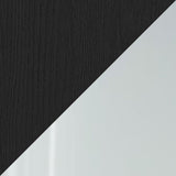 Black Stained Ash with Clear Glass Top
