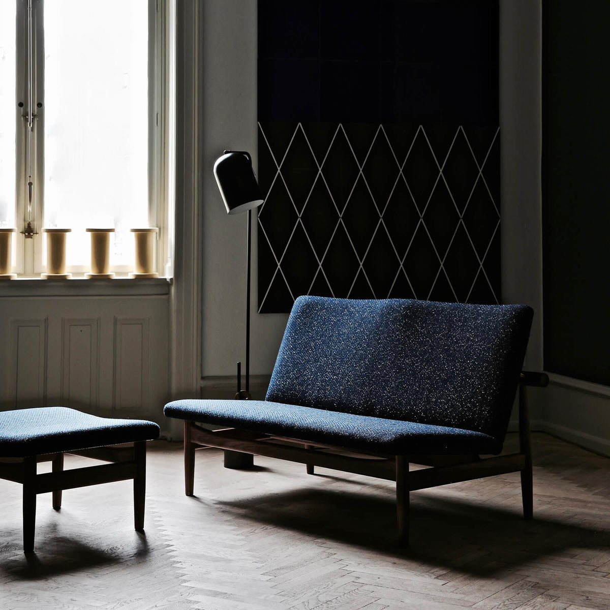 Finn Juhl The Japan 2 Seater Sofa in Dark Oiled Oak
