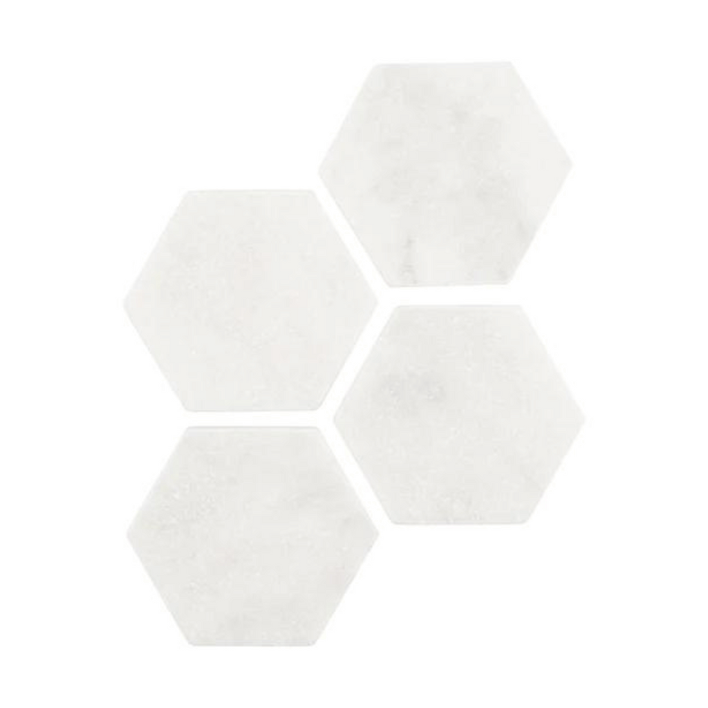 Outlet Marble Hexagon Coasters : Set of 4