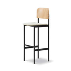 Fredericia Plan Bar Stool with Upholstered Seat