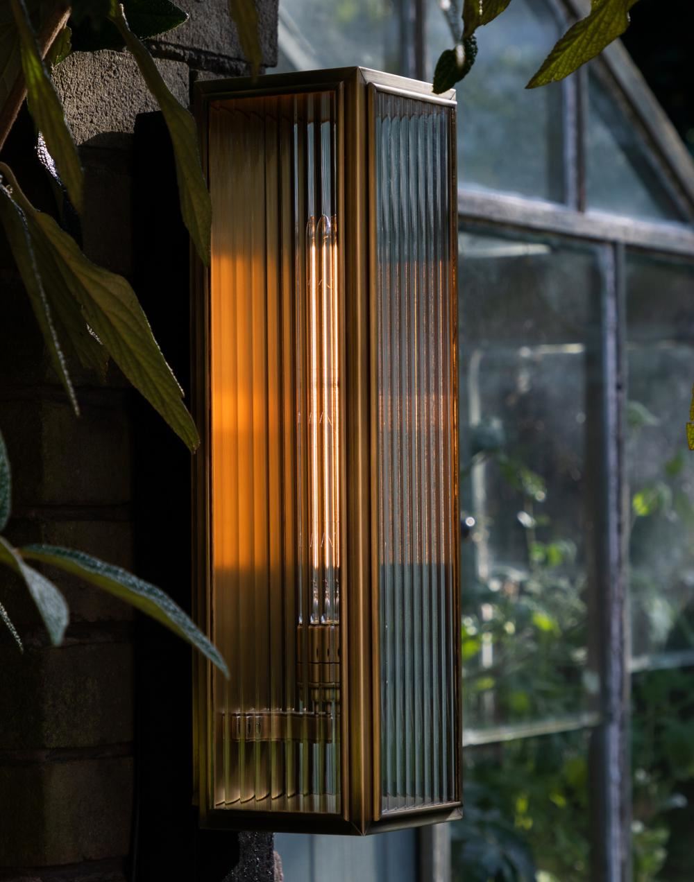 J. Adams Ash Wall Light with Reeded Glass