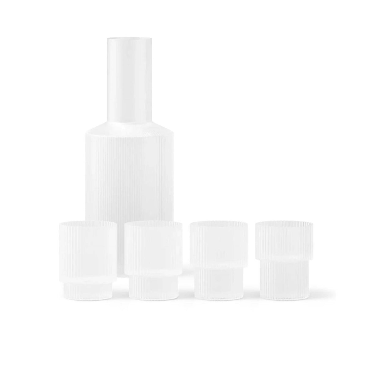 Ferm Living Ripple Glasses - Set of 4 & Carafe Gift Set