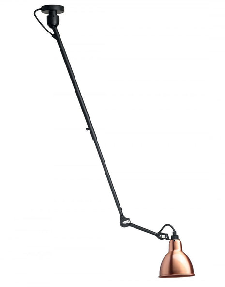 Outlet Lampe Gras 302 Large Ceiling Light - Copper with White Interior, Round