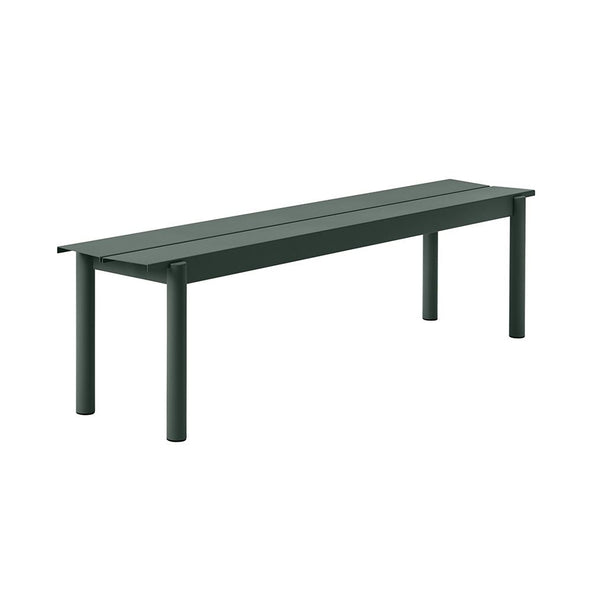Outlet Muuto Linear Steel Bench - Large, Dark Green