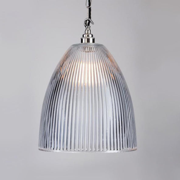 Outlet Old School Electric Elongated Prismatic Pendant Light - Polished Chrome, Large : 27cm