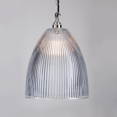 Outlet Old School Electric Elongated Prismatic Pendant Light - Polished Chrome, Large : 27cm