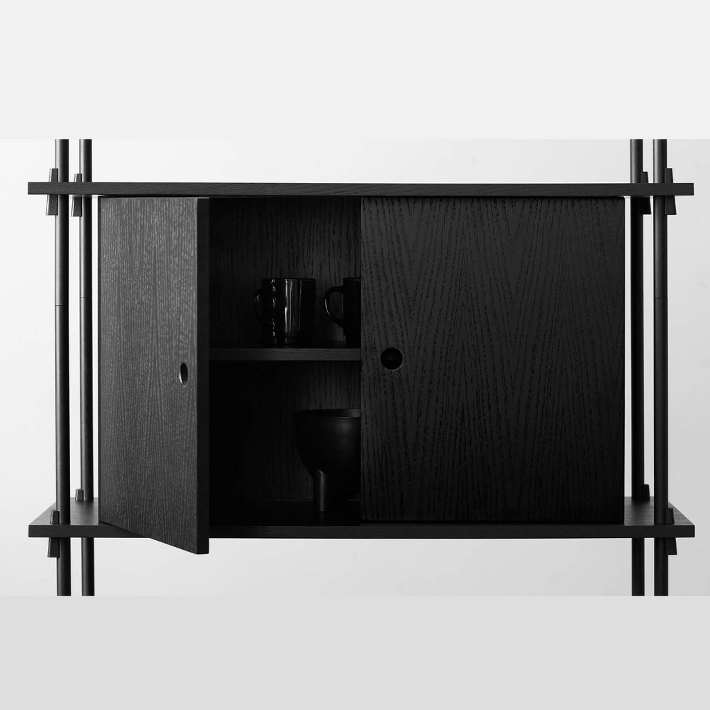 MOEBE Triple Shelving System, 2 Cabinets and Desk