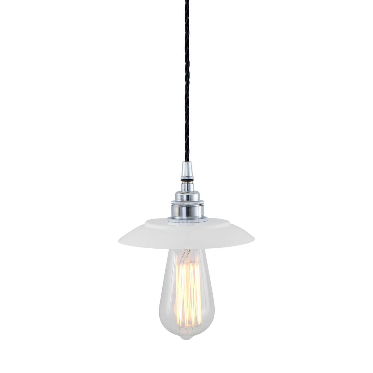 Mullan Lighting Reznor Industrial Minimalist Brass Pendant Light