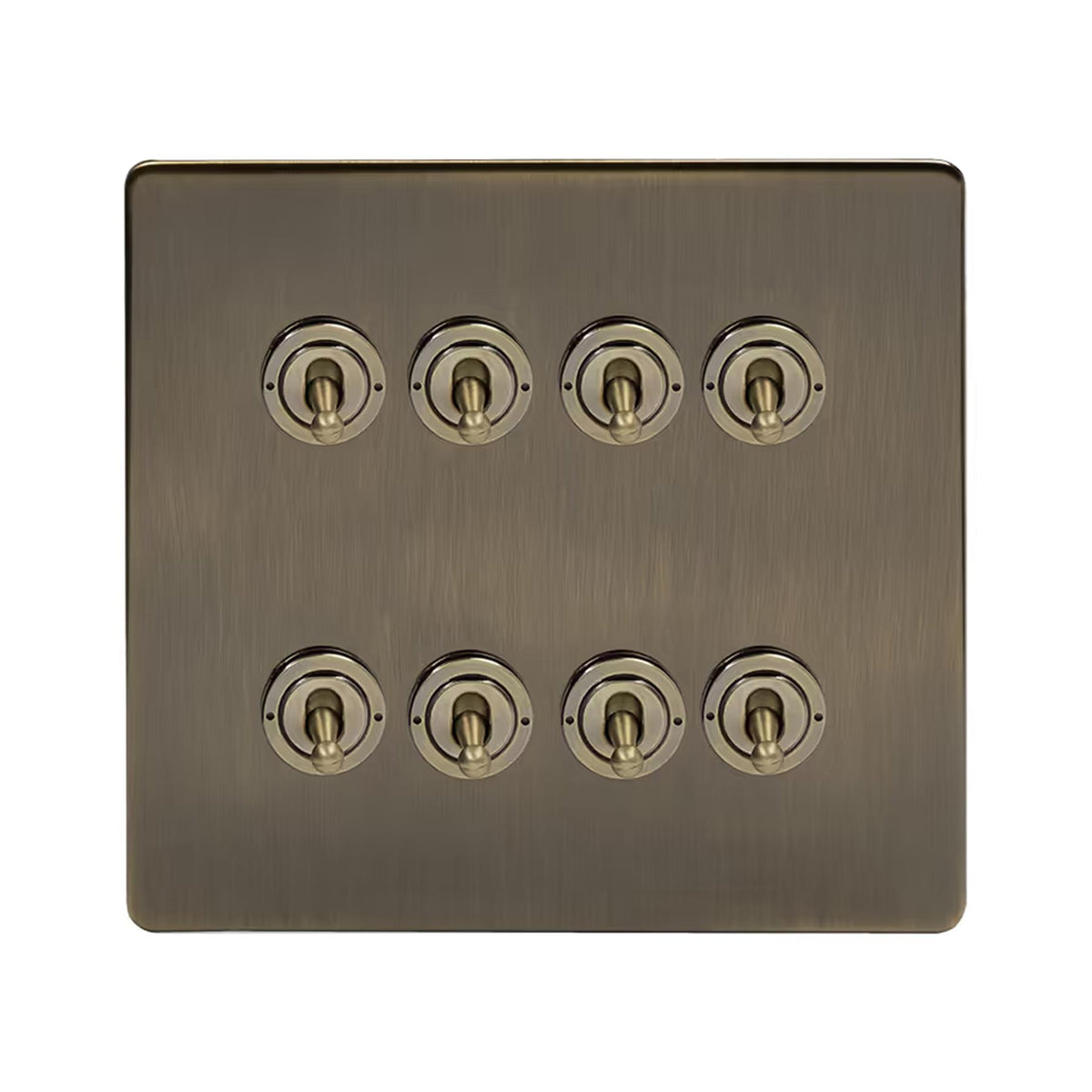 Soho Lighting Charterhouse Collection 8 Gang Toggle Light Switch 20A 2 Way