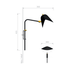 Serge Mouille Petite Applique Antony Wall Lamp