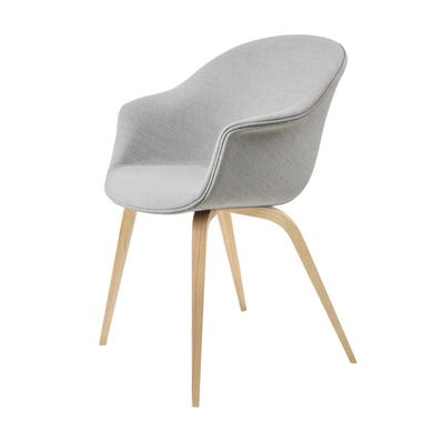 GUBI Bat Dining Chair, Fully Upholstered and Wood Base