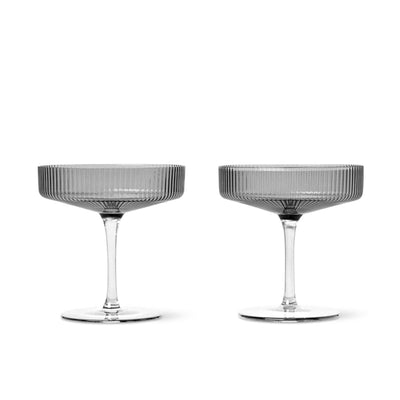 Ferm Living Ripple Champagne Saucers - Set of 2