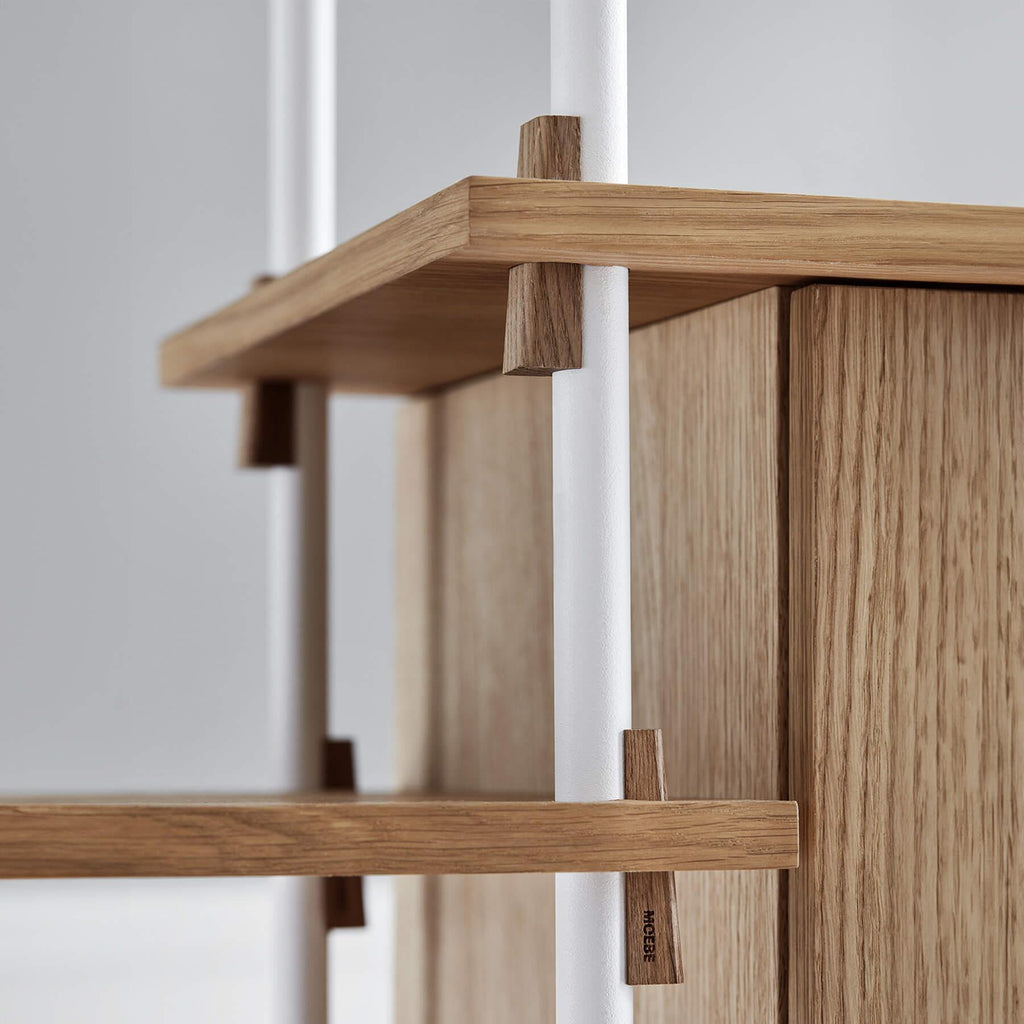MOEBE Triple Shelving System with 1 Cabinet and Desk