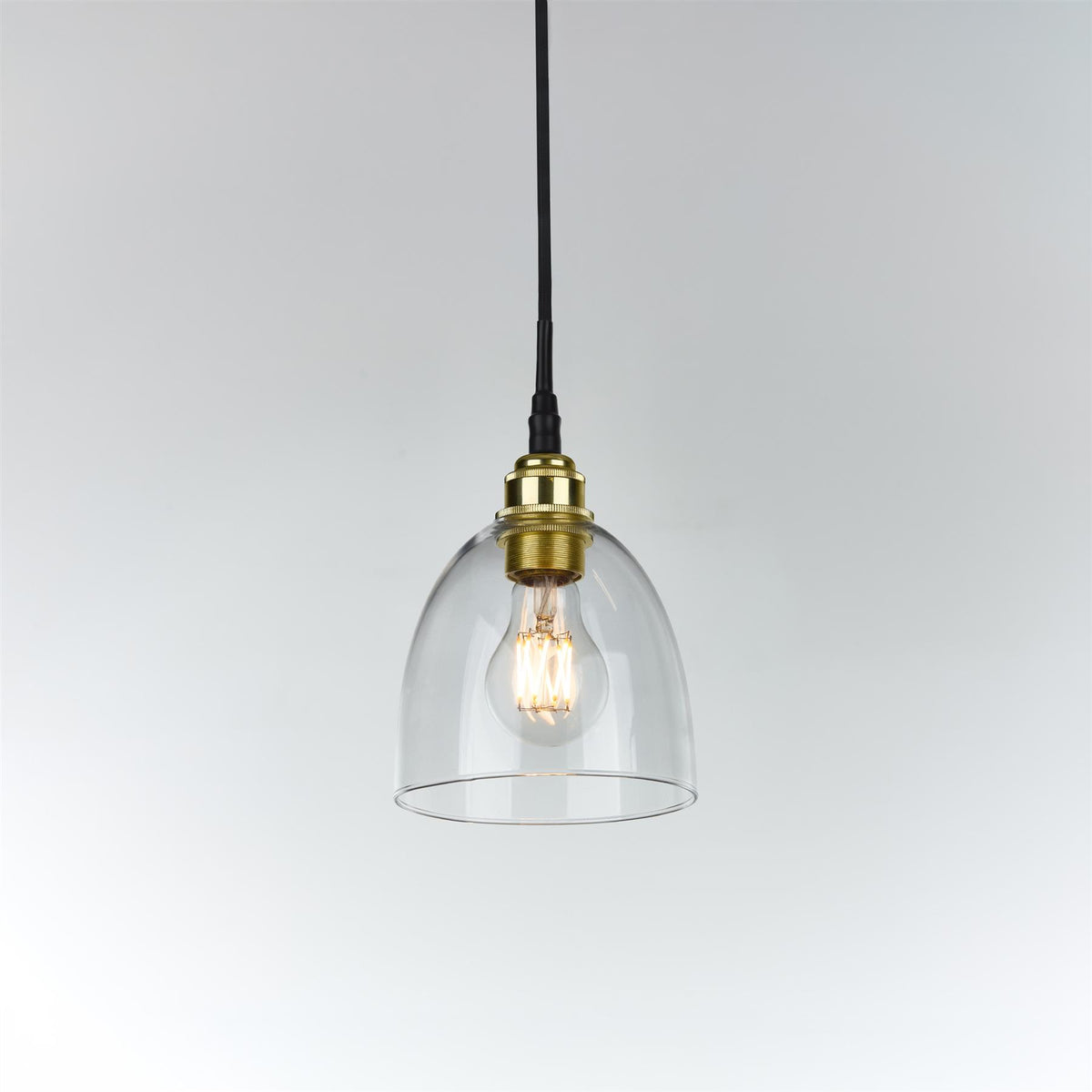 Old School Electric Bell Blown Glass Pendant : Bathroom Version