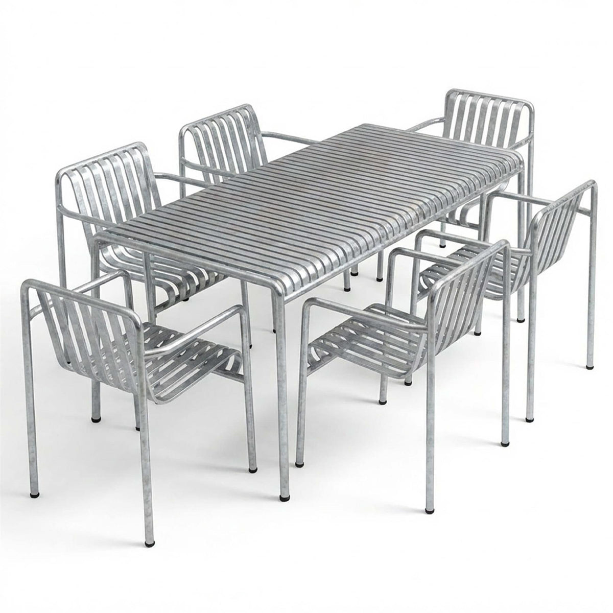 HAY Palissade Large Garden Dining Set with 6 Chairs - Curated by Holloways of Ludlow