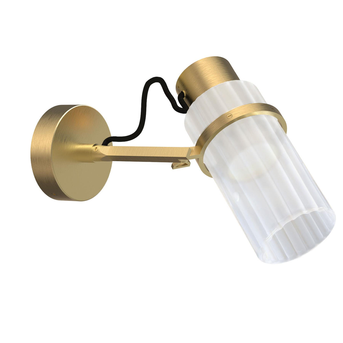 Outlet TOOY Lei Wall Light - Satin Brass, Frost Glass, GU10 Fitting